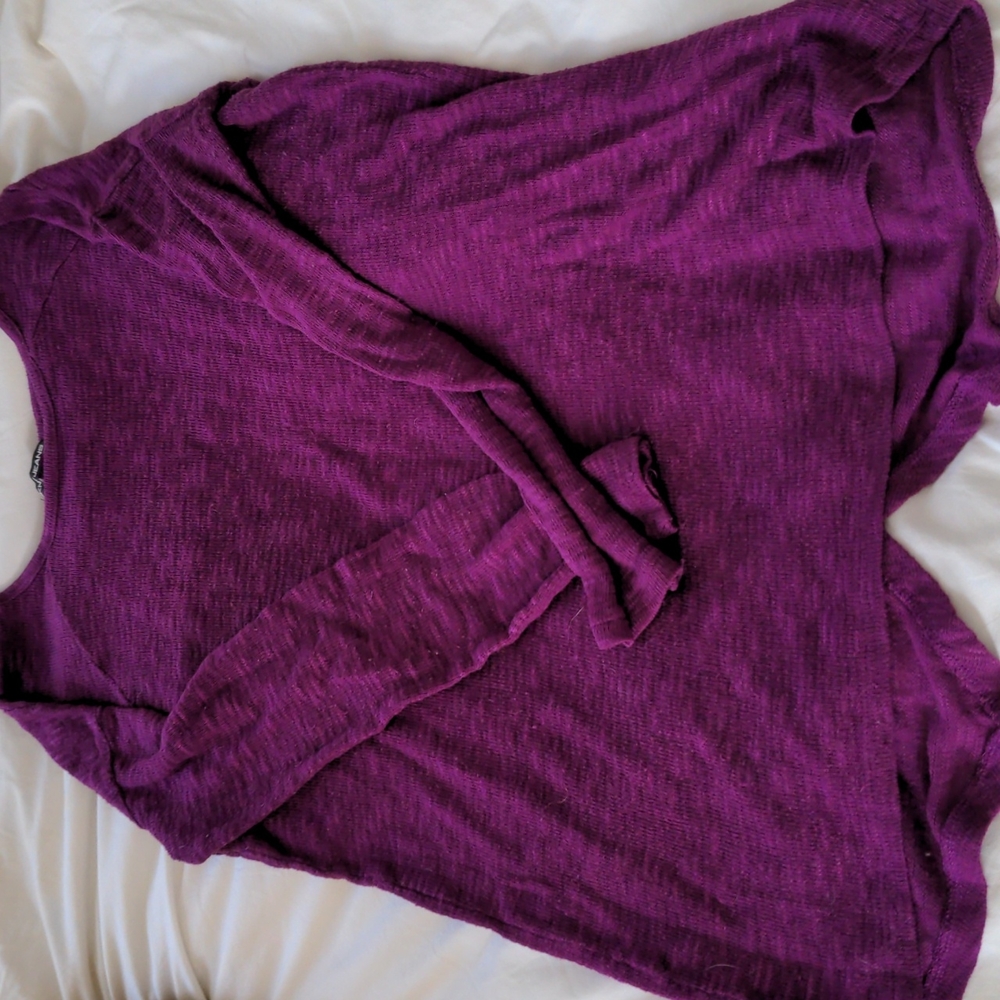 Dark lavender tunic.
